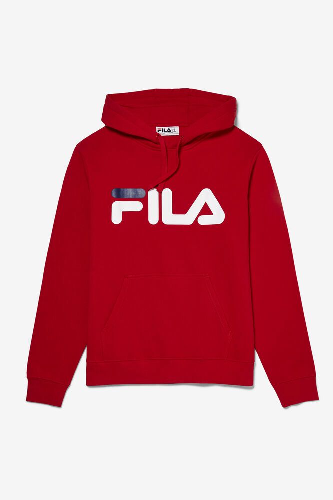 Fila Hoodie Mens Red - Flori - Philippines 3756402-ZV